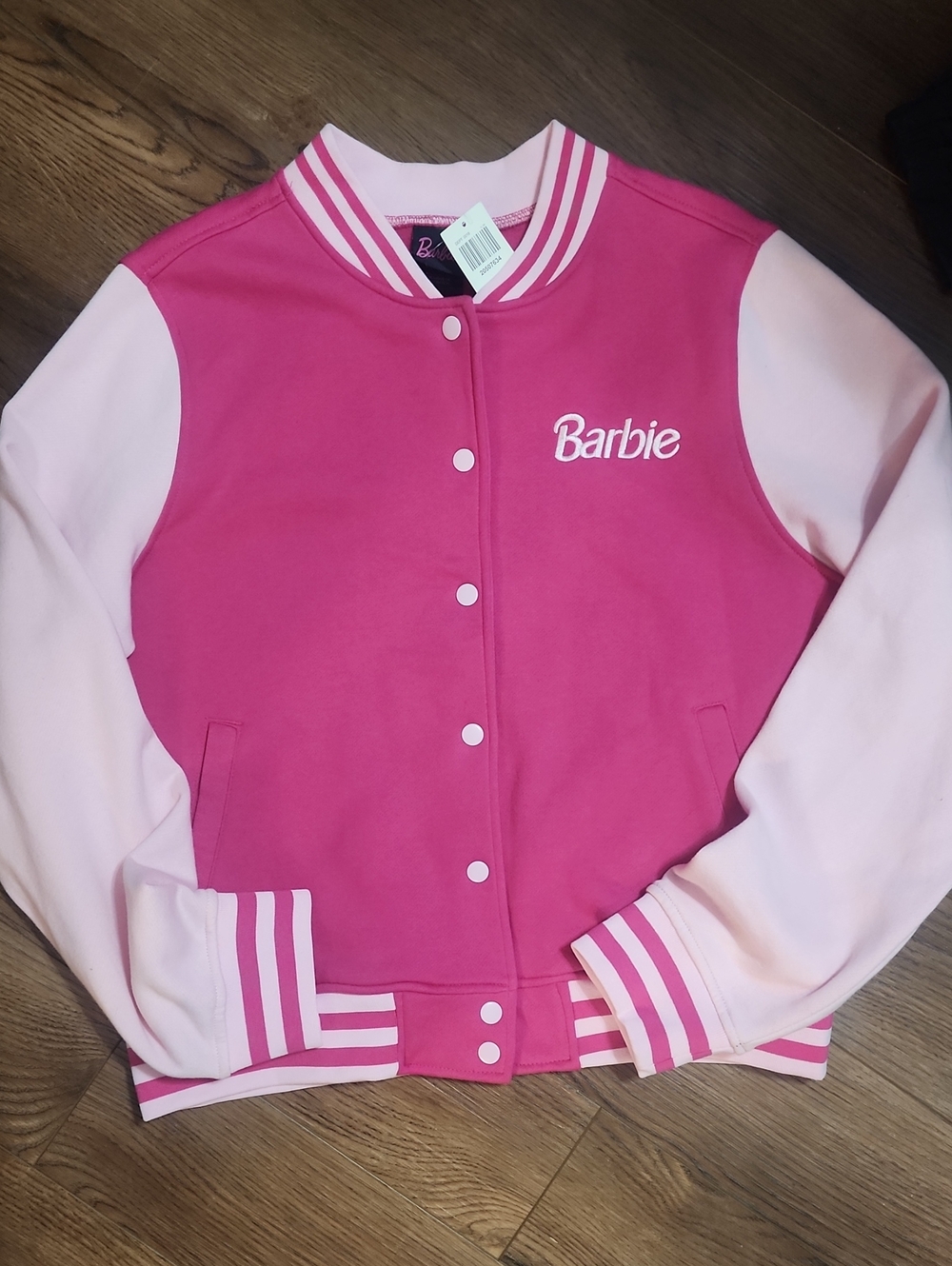 Barbie Varsity Fleece Jacket NWT XL